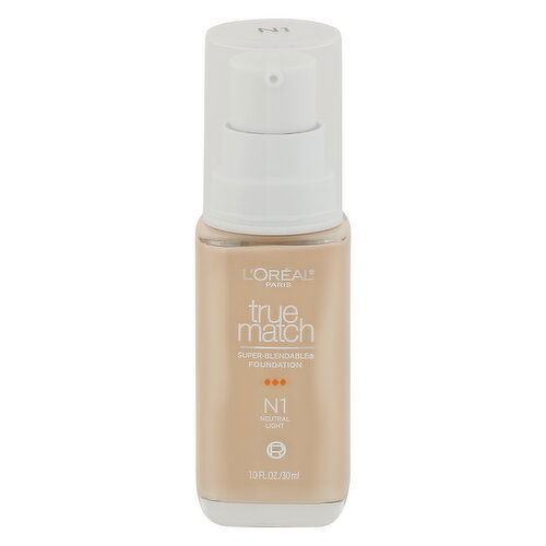 L'Oreal True Match Foundation, Super-Blendable, Neutral Light N1