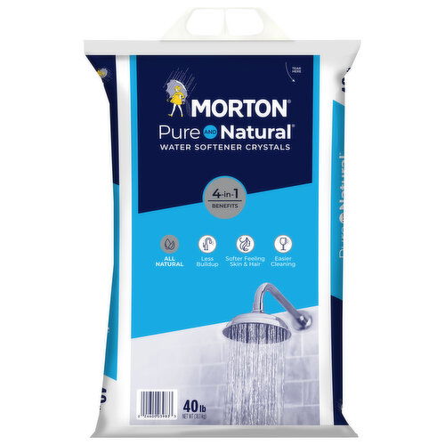 Morton Pure and Natural Pure and Natural® Water Softener Salt Crystals, 40 lb. Bag