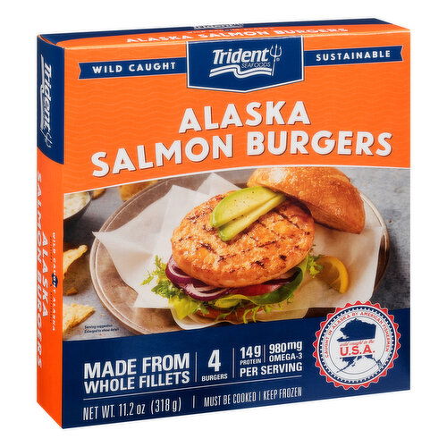 Trident Seafoods Salmon Burgers, Alaska