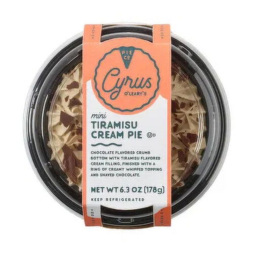 Cyrus O'Leary's Tiramisu Cream Pie, 4 Inch