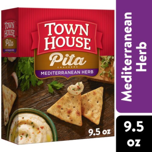Town House Oven Baked Crackers, Mediterranean Herb