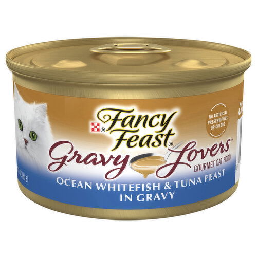 Fancy Feast Gravy Lovers Gourmet Ocean Whitefish & Tuna Feast in Gravy Cat Food