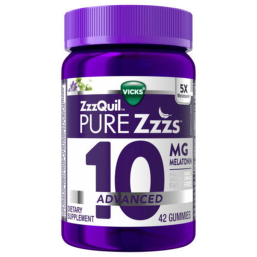 Vicks ZzzQuil Pure Zzzs Advanced Gummies Berry Flavored Melatonin