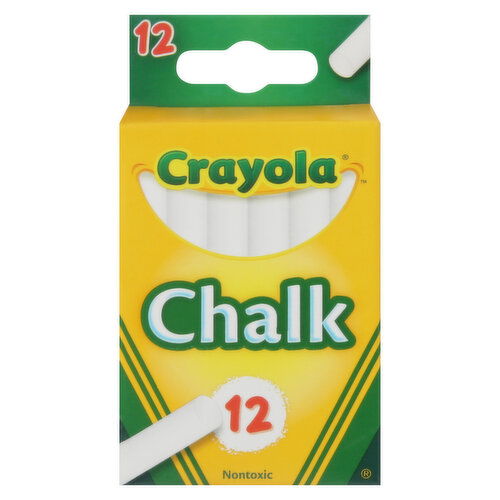 Crayola Chalk Sticks, White, Nontoxic