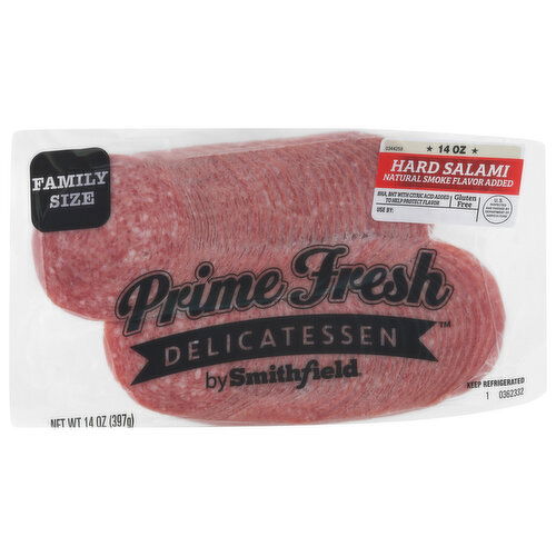 Prime Fresh Delicatessen Natural Smoke Flavor Hard Salami Family Size