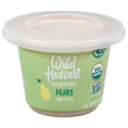 Wild Harvest Baby Food, Organic, Pears, Stage 2 (6 Months & Up)