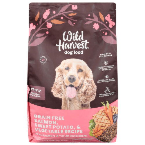 Wild Harvest Dog Food, Grain Free, Salmon, Sweet Potato & Vegetable Recipe