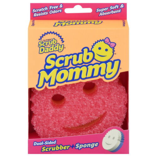 Scrub Daddy Scrub Mommy Scrubber + Sponge, Dual-Sided