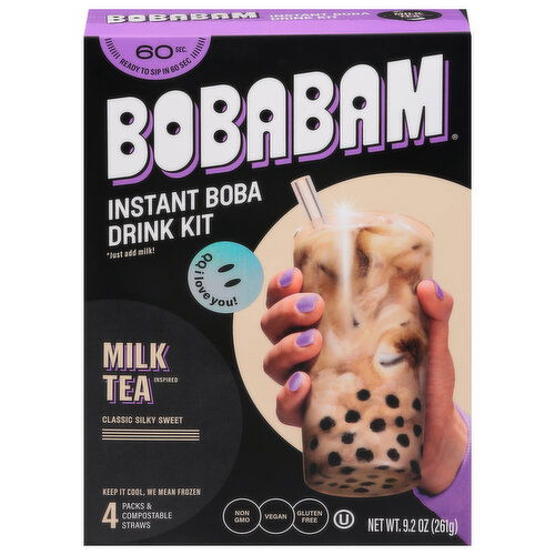 Boba Bam Boba Drink Kit, Instant, Milk Tea Inspired