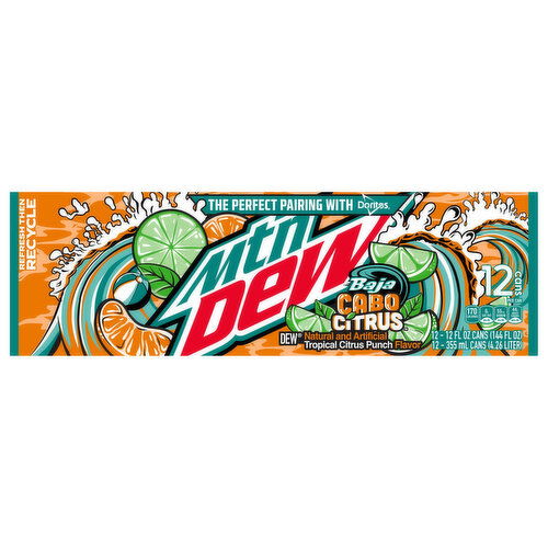 Mtn Dew Soda, Baja Cabo Citrus