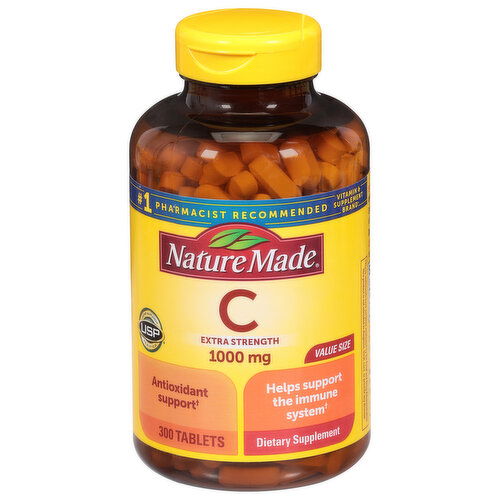 Nature Made Vitamin C, Extra Strength, 1000 mg, Tablets, Value Size