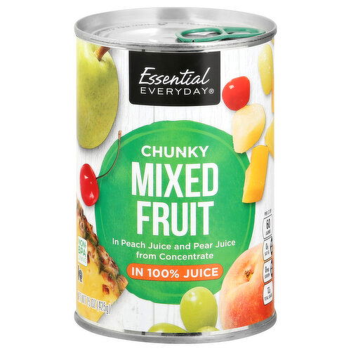 Essential Everyday Mixed Fruit in 100% Juice, Chunky