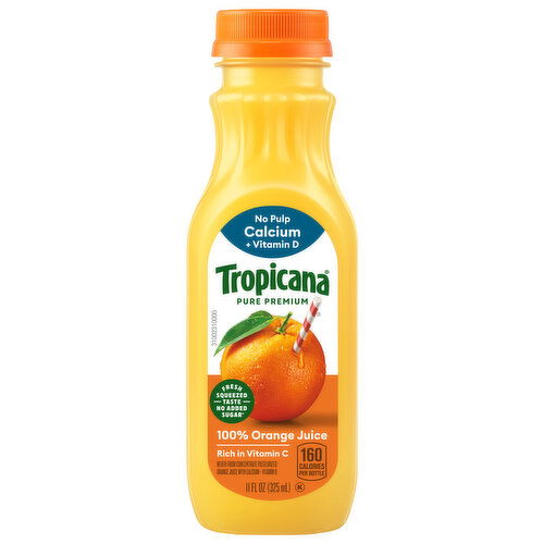 Tropicana Pure Premium 100% Juice, No Pulp, Orange