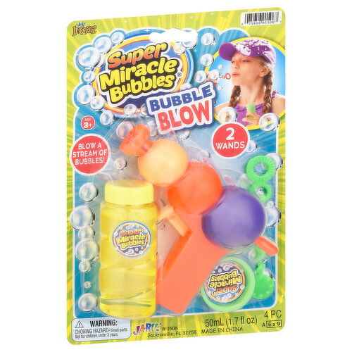 Super Miracle Bubbles Bubble Blow, 4 Piece