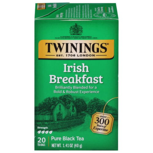 Twinings Black Tea, Irish Breakfast, Pure