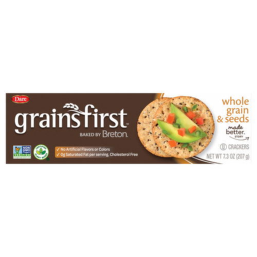 Grains First Crackers, Whole Grain & Seeds