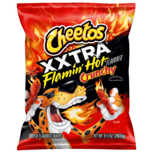 Cheetos Cheese Flavored Snacks, Xxtra Flamin' Hot Flavored, Crunchy