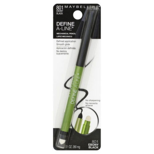 maybelline Mechanical Pencil, Ebony Black 801