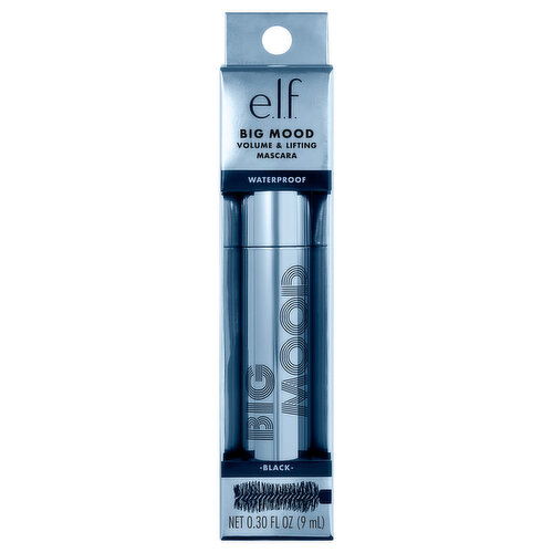 e.l.f. Black Big Mood Volume & Lifting Waterproof Mascara