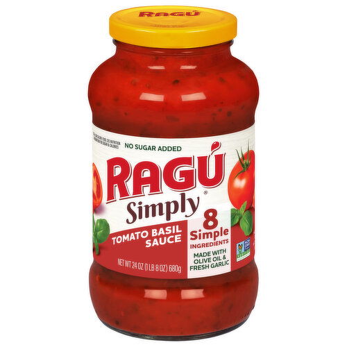 Ragu Simply Sauce, Tomato Basil