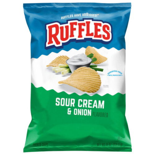 Ruffles Potato Chips, Sour Cream & Onion Flavored