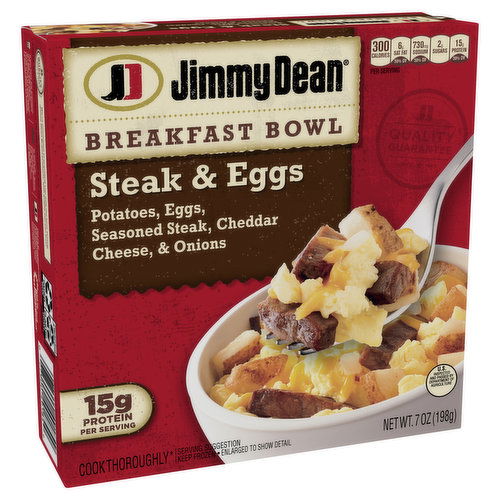 Jimmy Dean Steak, Egg & Cheese Breakfast Bowl, 7 oz.