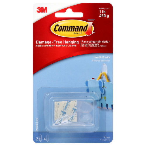 Command Hooks, Clear, Small