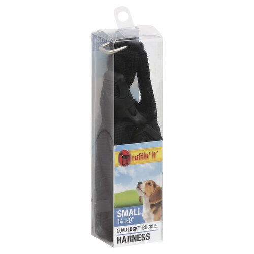 Ruffin' It Pet Harness, QuadLock Buckle, Small (14-20 Inches)