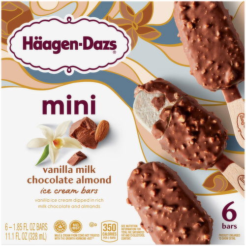 Haagen Dazs Mini Vanilla Milk Chocolate Almond Ice Cream Bars