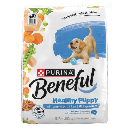 Beneful Dry Dog Food Beneful Purina Beneful Healthy Puppy With Farm-Raised Chicken, Natural High Protein Puppy Food Dry Formula With Added Vitamins, Minerals and Nutrients