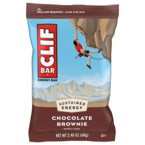 CLIF BAR - Chocolate Brownie Flavor - Made with Organic Oats - Energy Bars - Non-GMO - Plant Based Protein Bars (1 Count)