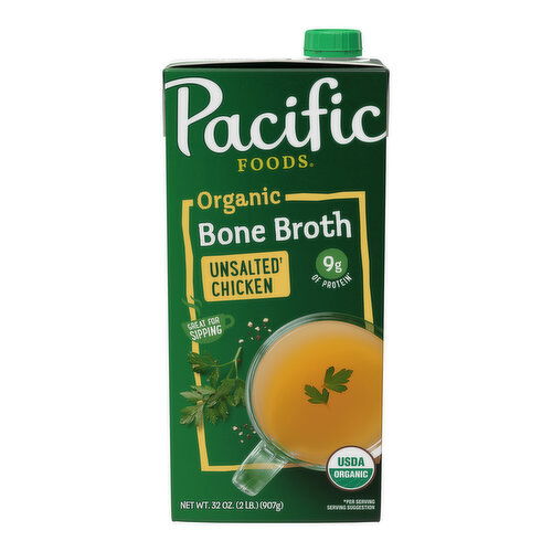 Pacific Foods Organic Unsalted Chicken Bone Broth