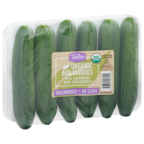 Topline Cucumbers, Organic, Mini