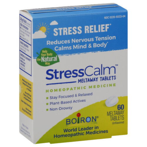 Boiron StressCalm, Unflavored, Meltaway Tablets