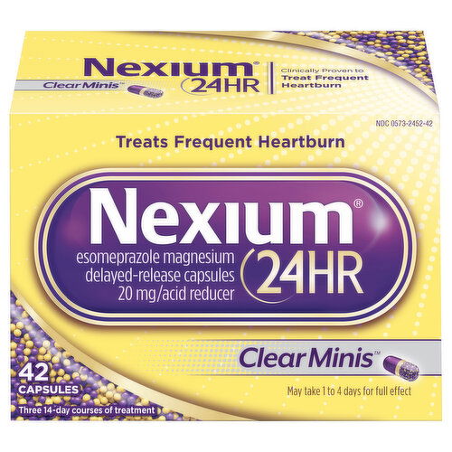 Nexium Capsules 24Hr 20 mg Clear Minis Acid Reducer