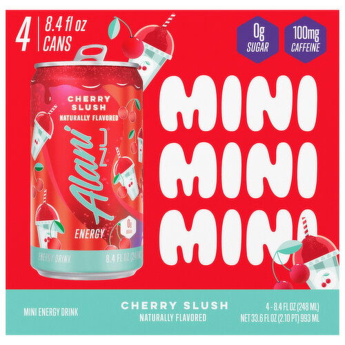 Alani Nu Energy Drink, Cherry Slush, Mini
