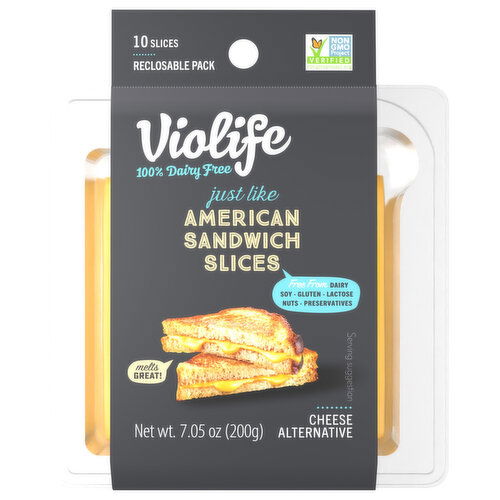 Violife American Sandwich Slices Cheese Alternative