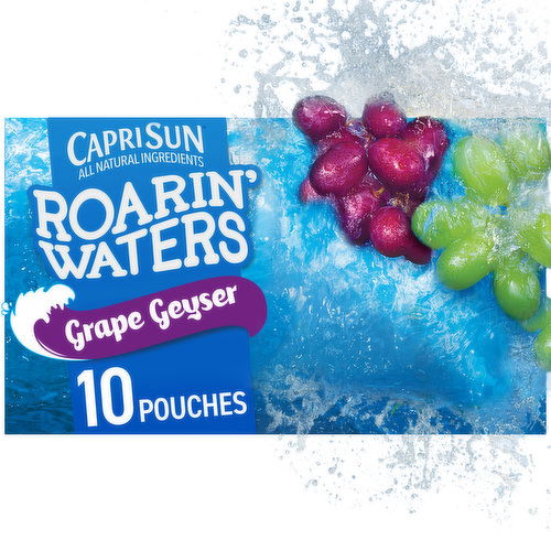 Capri Sun Grape Geyser Naturally Flavored Water Beverage