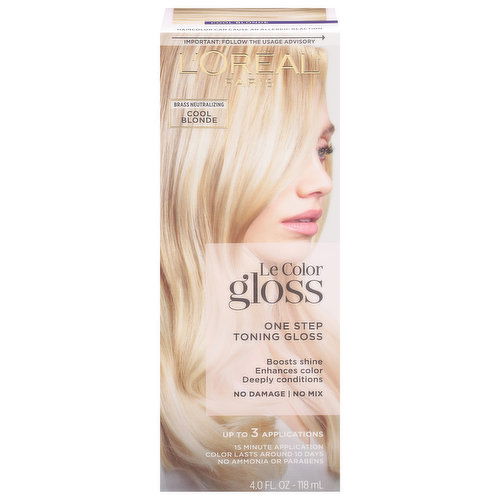 Le Color Gloss Toning Gloss, One Step, Cool Blonde