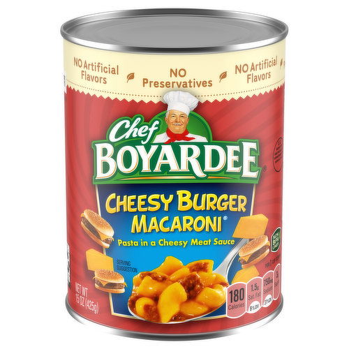 Chef Boyardee Macaroni, Cheesy Burger