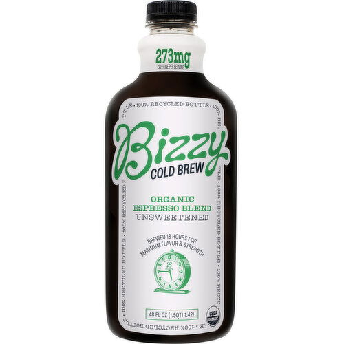 Bizzy Coffee, Organic, Espresso Blend, Cold Brew