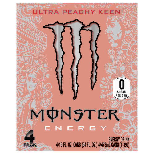 Monster Energy Zero Sugar Ultra Peachy Keen Energy Drink