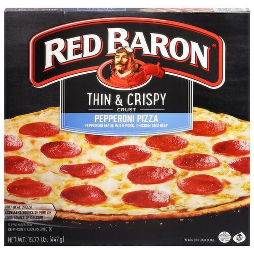 Red Baron Pizza, Pepperoni, Thin & Crispy Crust