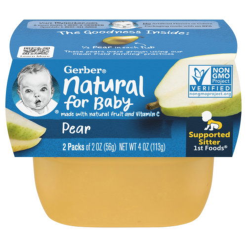 Gerber Natural for Baby Pear, Supported Sitter 1st Foods