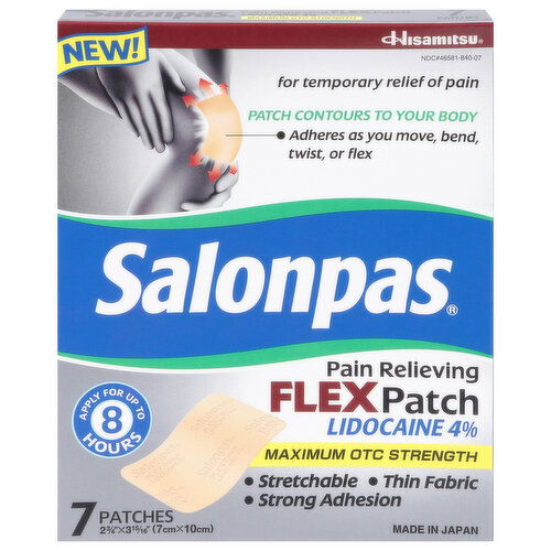 Salonpas Maximum OTC Strength Pain Relieving Flex Patch