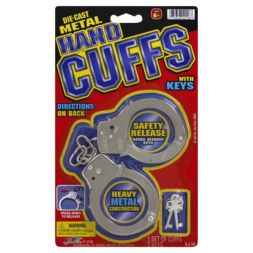 Ja-Ru Hand Cuffs, Die-Cast Metal