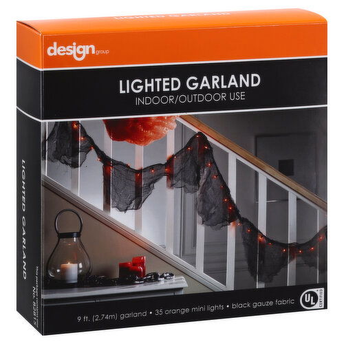 Design Group Lighted Garland, 9 Feet