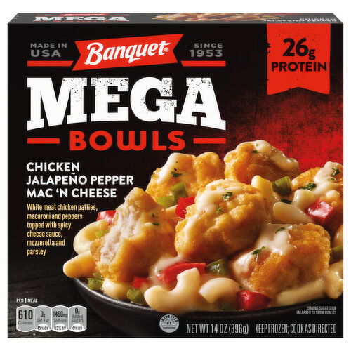 Banquet Mega Bowls Chicken Jalapeno Pepper Mac 'N Cheese