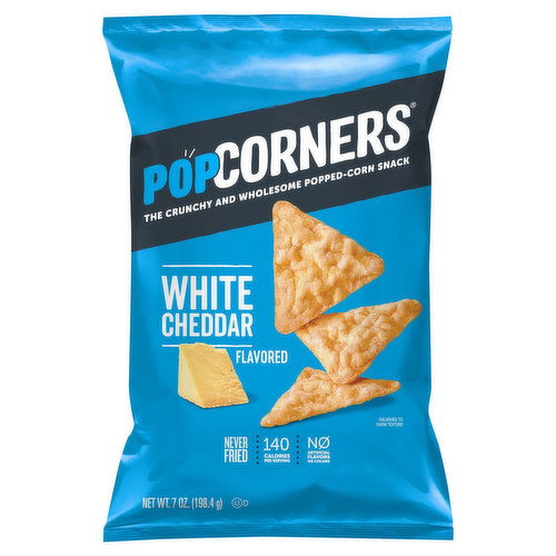 PopCorners Popped-Corn Snack, White Cheddar Flavored