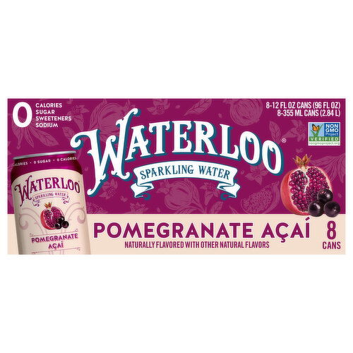Waterloo Sparkling Water, Pomegranate Acai